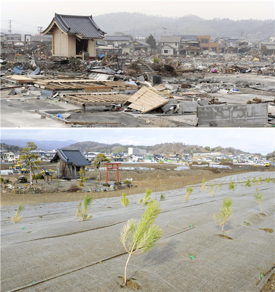 Japan quake, 5 years later: Before and after