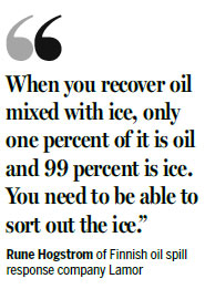 Oil spill tests on ice prove Arctic quests risky