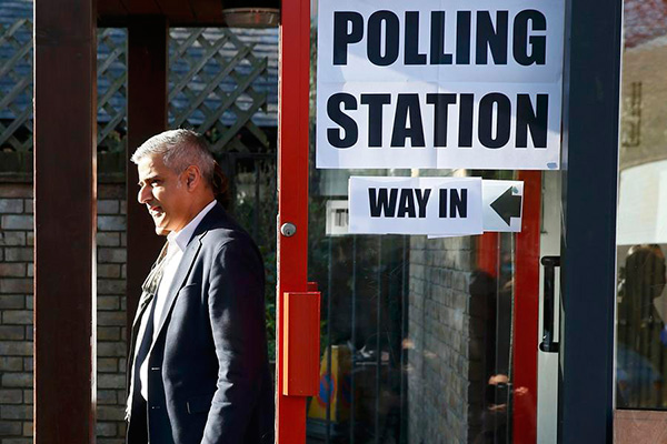 UK's Labor Party politician Sadiq Khan elected first Muslim mayor of London