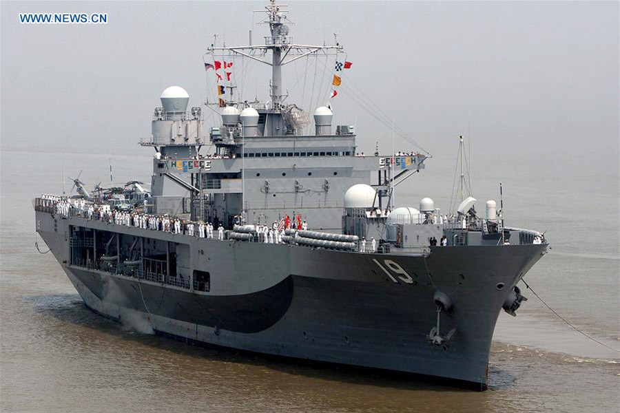 US flagship 'Blue Ridge' arrives in Shanghai for five-day visit