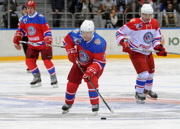 Putin prevails in Sochi all-star ice hockey game