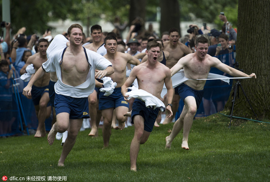 From plebe to officer: Only a gap of a hat