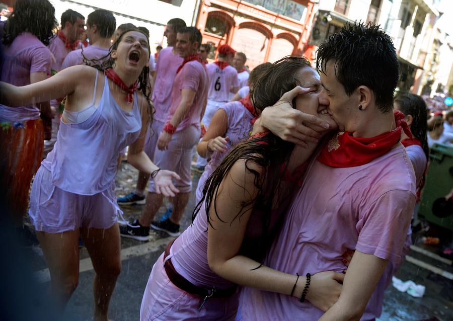 Revellers celebrate as San Fermin festival begins in Spain