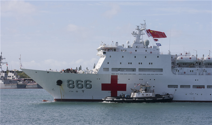 Chinese navy fleet joins RIMPAC 2016 open day