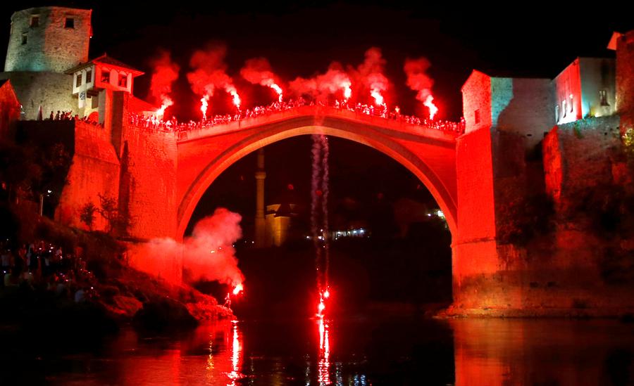 450th Old Bridge diving competition held in Mostar