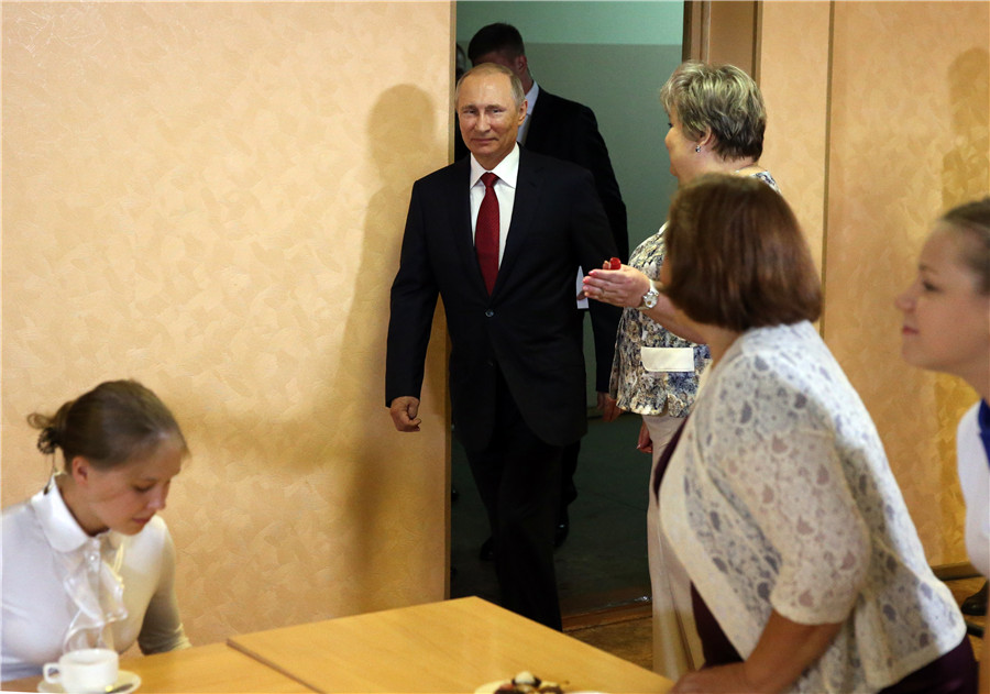Putin greets students on first day of new session