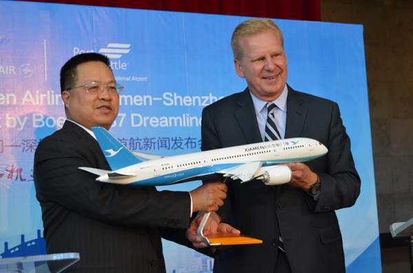 Xiamen, Seattle get direct link