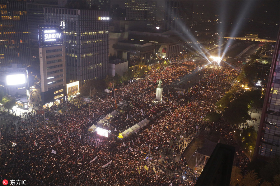 Enraged S Koreans rally nationwide to demand president's resignation