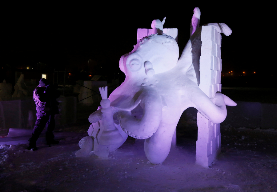 Magical snow and ice sculptures on show in Russia