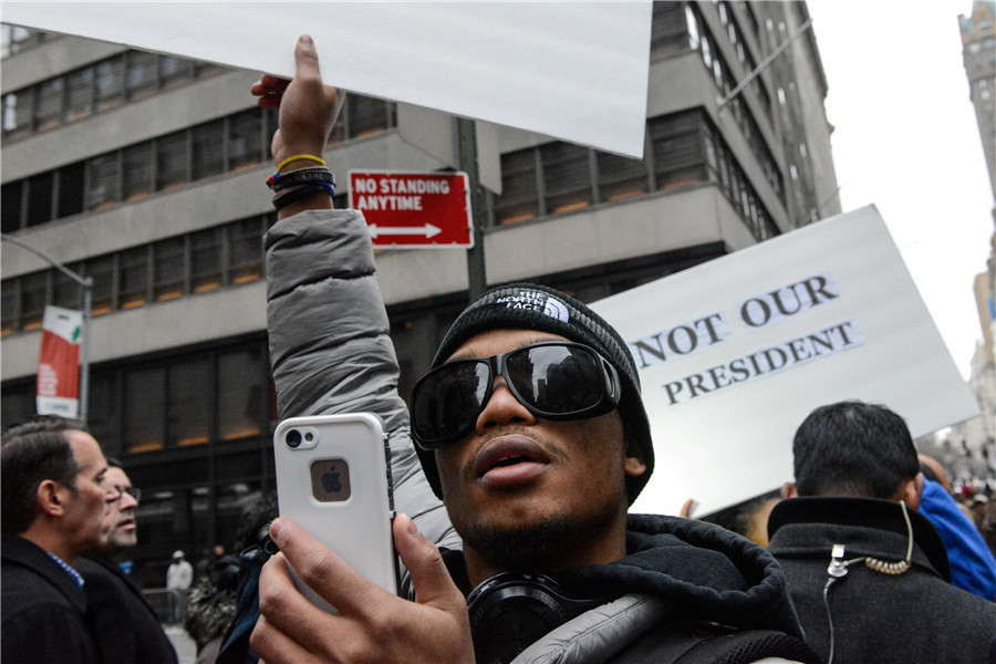 Protest against Trump in New York City