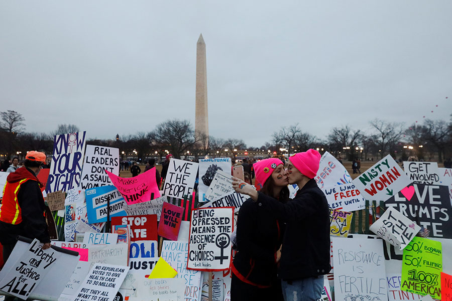 Over one million people stage massive anti-Trump protests across US