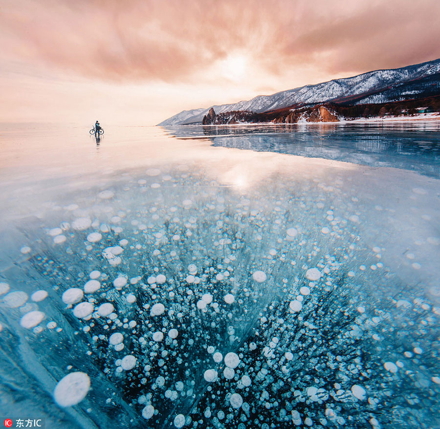 Stunning beauty of Lake Baikal in winter
