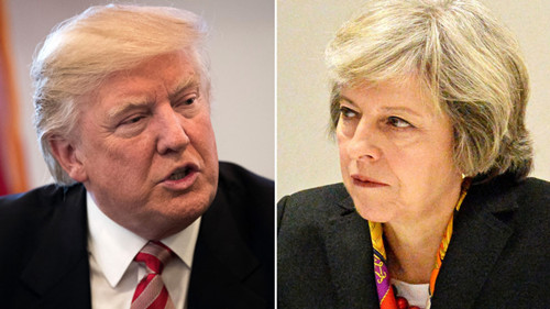 British PM says Trump '100 percent' behind NATO