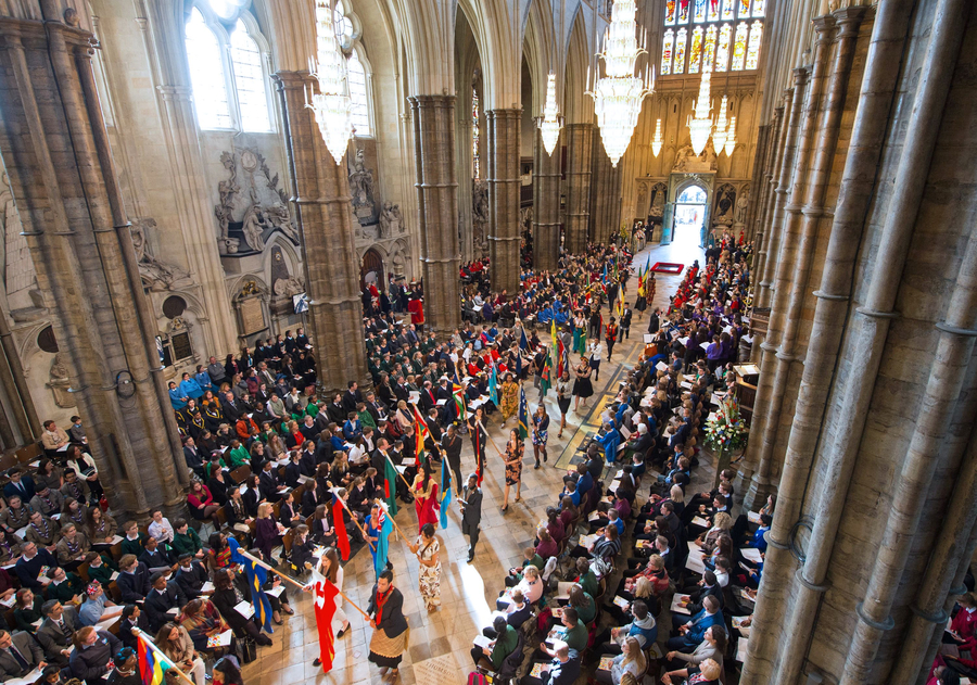 Britain's Queen, PM attend Commonwealth Day Service