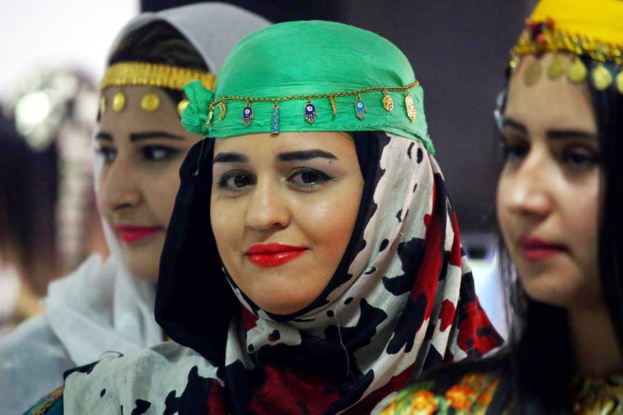 Kurdish women show exotic beauty in traditional attire