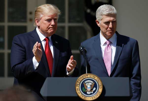 Gorsuch sworn into Supreme Court, restores conservative tilt