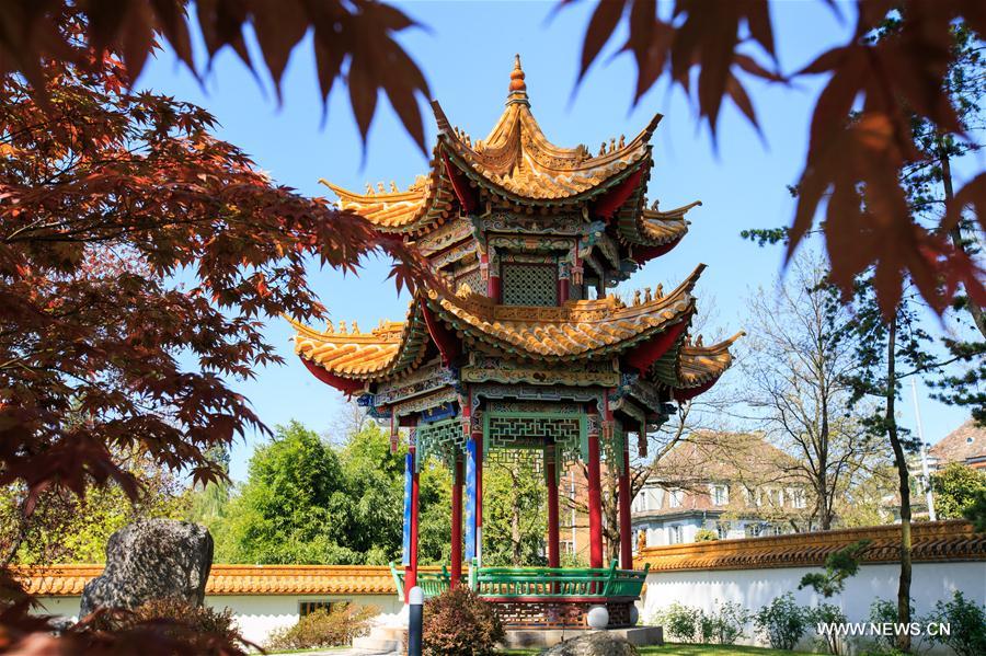 Scenery of Zurich Chinese Garden in Switzerland