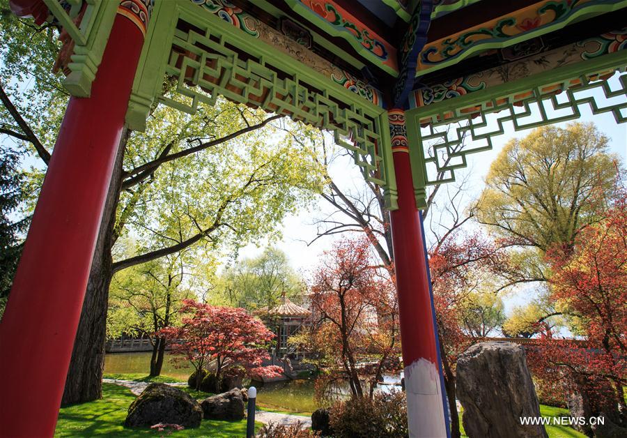 Scenery of Zurich Chinese Garden in Switzerland