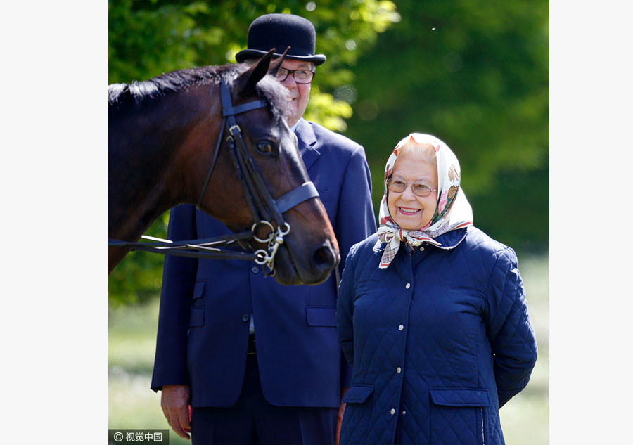 Queen Elizabeth II enjoys day out at Royal Windsor Horse Show