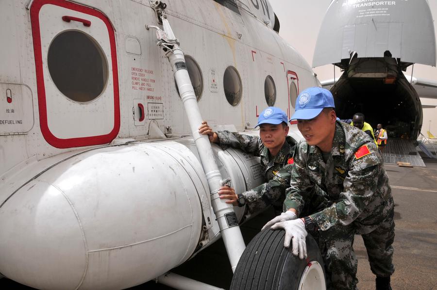 China's helicopter unit joins peacekeeping mission in Darfur