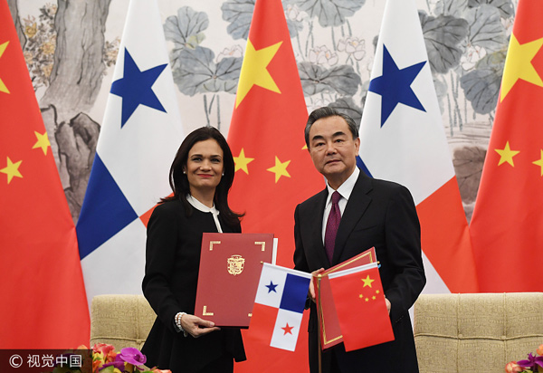 China and Panama establish diplomatic relations