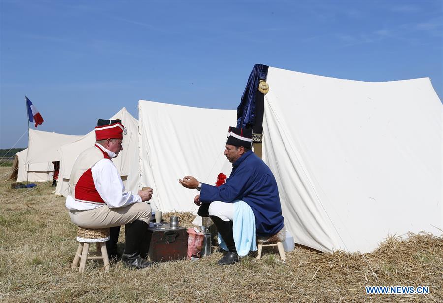 Re-enactment of Battle of Waterloo held in Belgium