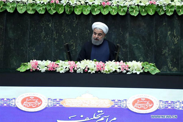 Iran's Rouhani vows to boost economy for 2nd term in office