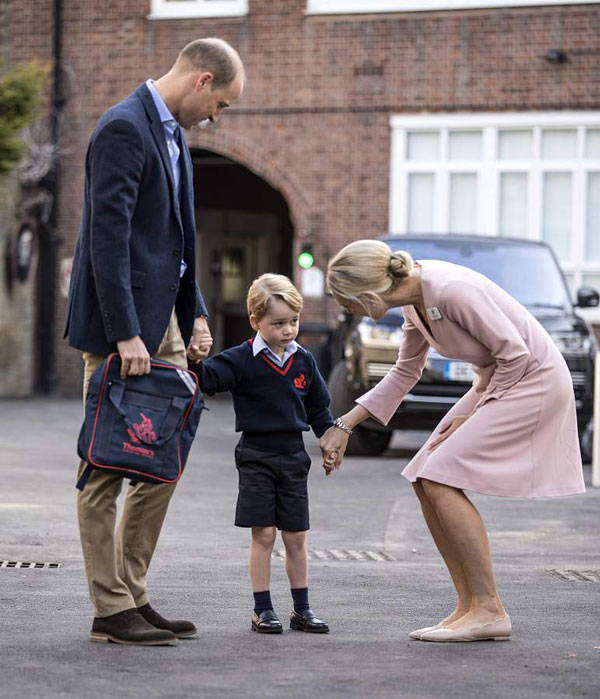 Prince George's first day of school