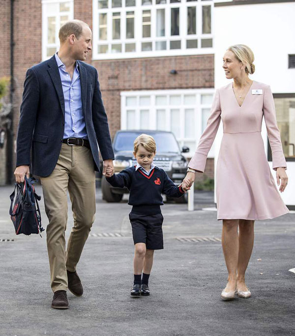 Prince George's first day of school