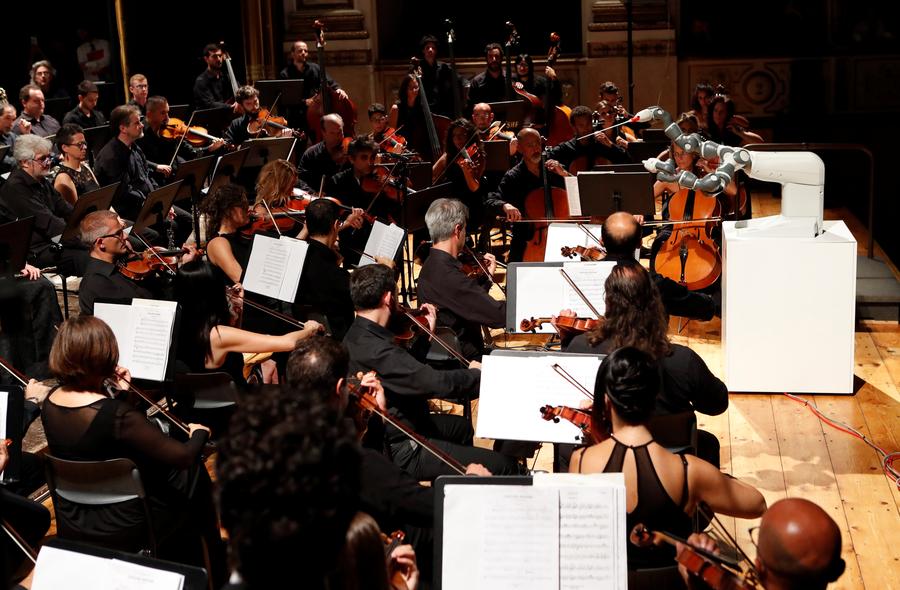 YuMi the robot conducts Verdi with Italian orchestra