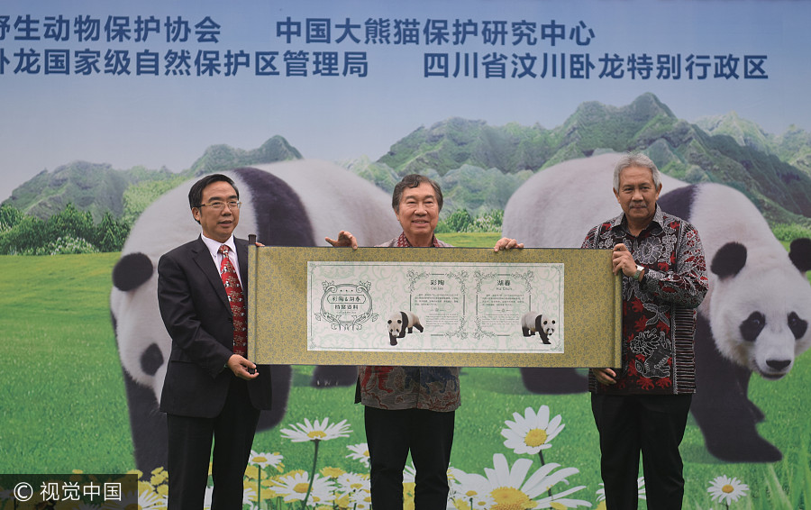 Two giant pandas begin journey to Indonesia