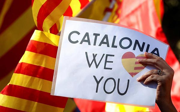 Hundreds of thousands in Barcelona unity rally