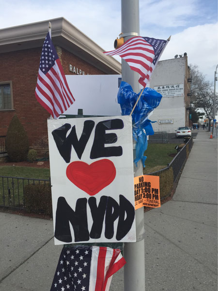 Slain NYPD officer's wake ceremony held in Brooklyn