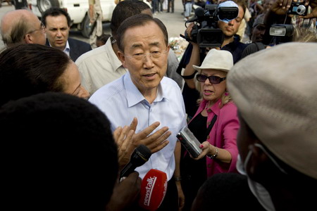 UN chief in Haiti to support relief efforts