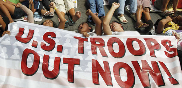 Women group protests against Philippine-US drill