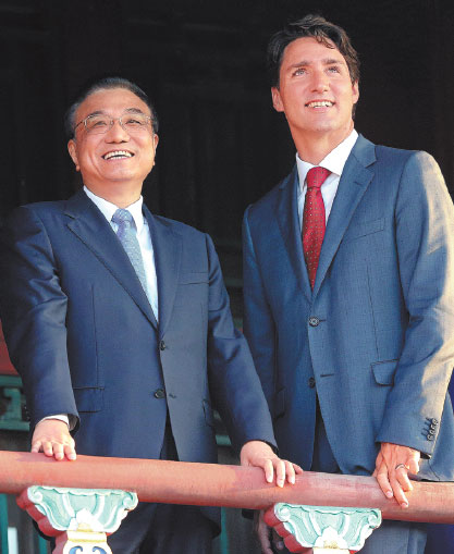 Premier welcomes Canada's Trudeau at Forbidden City