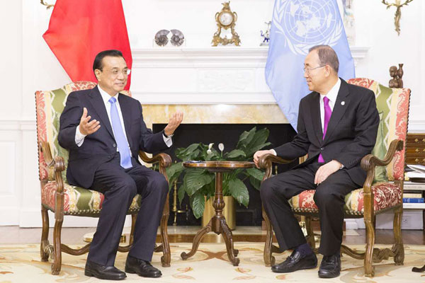 Premier Li: China will continue support for UN