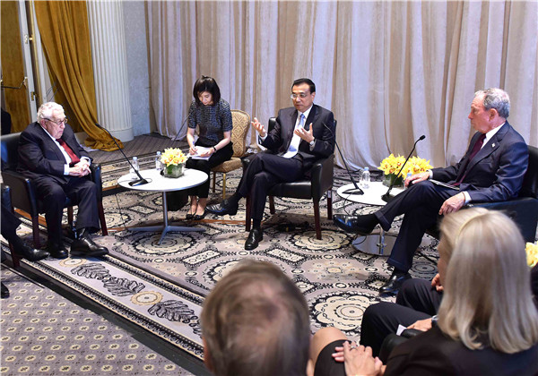 Premier Li addresses the US economic, financial, academic and media circles