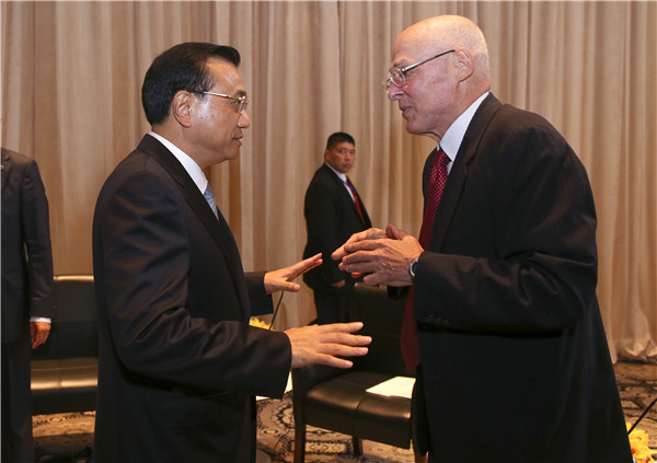 Premier Li addresses the US economic, financial, academic and media circles