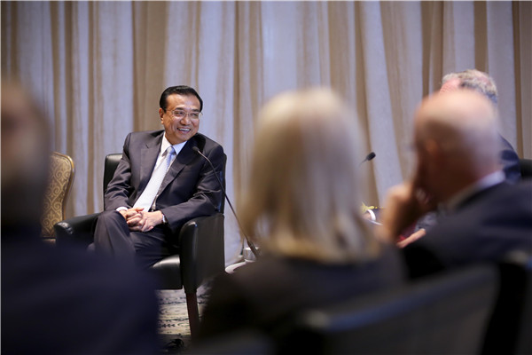 Premier Li addresses the US economic, financial, academic and media circles