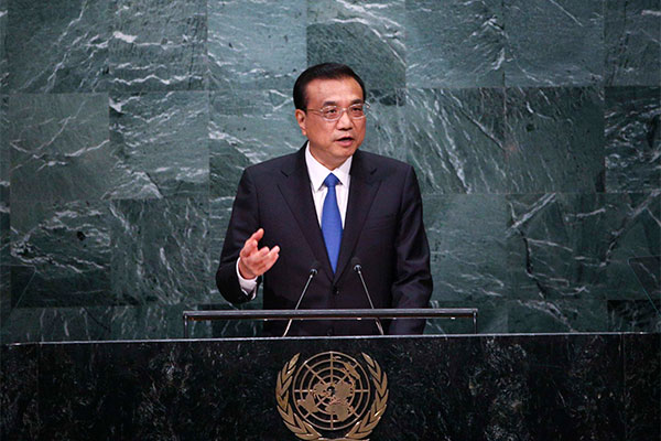 Premier Li gets high marks at UN