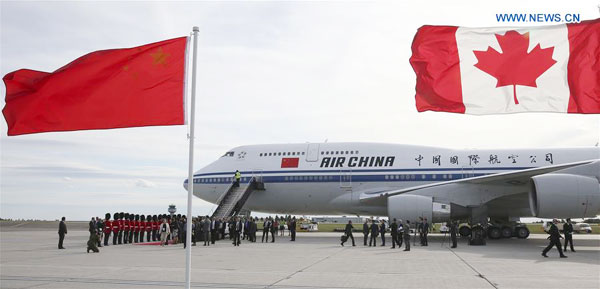 Chinese Premier arrives in Ottawa for official visit