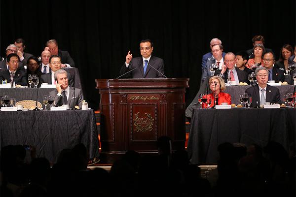 Premier Li in US strategic talks