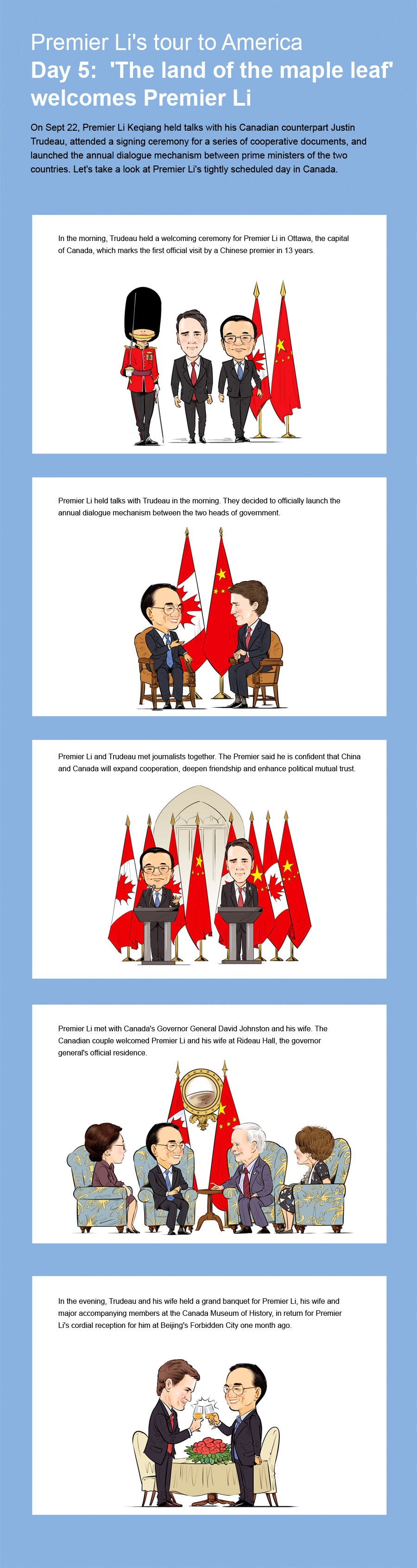 Premier Li's tour to America Day 5: 'The land of the maple leaf' welcomes Premier Li