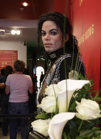 People visit Jackson's wax figures