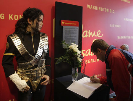 People visit Jackson's wax figures