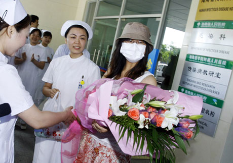 海南首例甲型H1N1流感患者今日康复出院