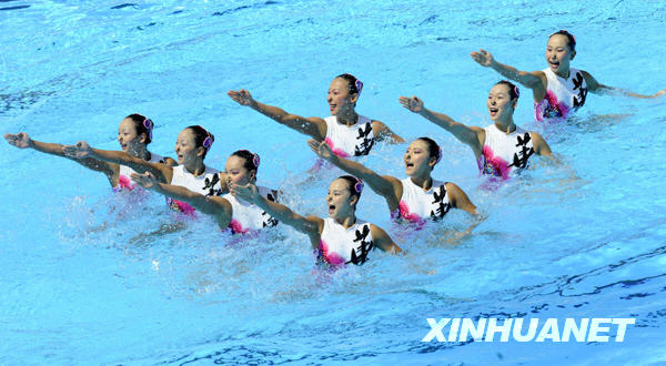 中国花样游泳队亮相世界游泳锦标赛[组图]
